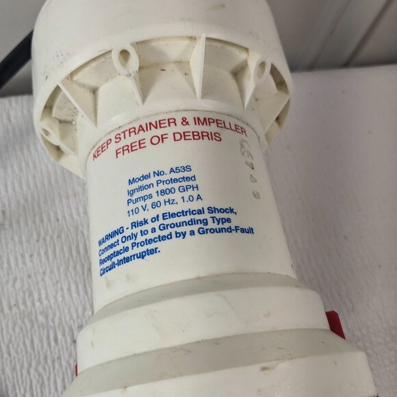 Rule 1800 Sump Utility Pump Automatic A53S Pumps 1800 GPH 110 V 60 HZ 1.0A READ - Picture 6 of 11